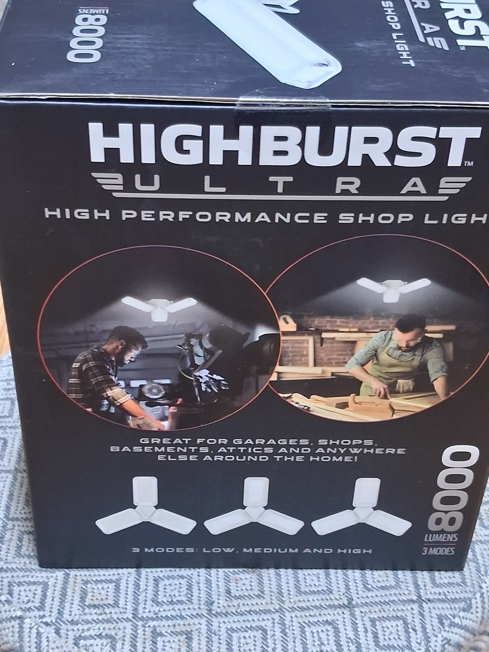 Bell And HowellUltra High Performance Shop Light - White 3 Panels 8000 Lumens